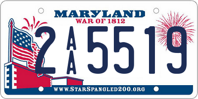 MD license plate 2AA5519