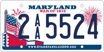 MD license plate 2AA5524