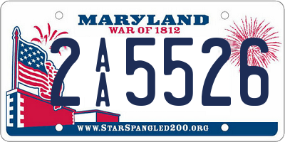 MD license plate 2AA5526