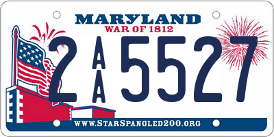 MD license plate 2AA5527