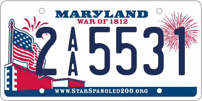 MD license plate 2AA5531