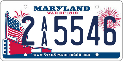 MD license plate 2AA5546
