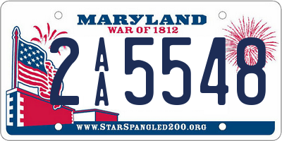 MD license plate 2AA5548