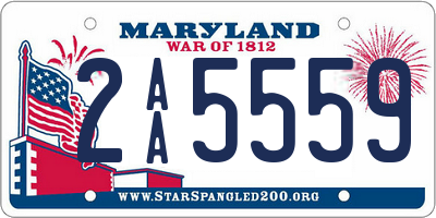 MD license plate 2AA5559