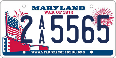 MD license plate 2AA5565
