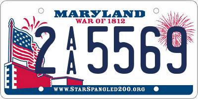 MD license plate 2AA5569