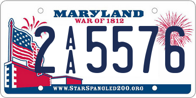 MD license plate 2AA5576