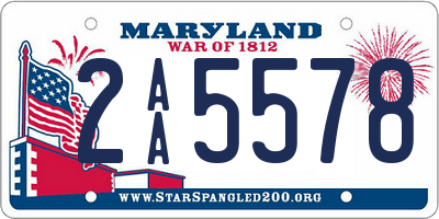 MD license plate 2AA5578