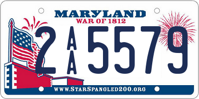 MD license plate 2AA5579