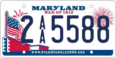 MD license plate 2AA5588