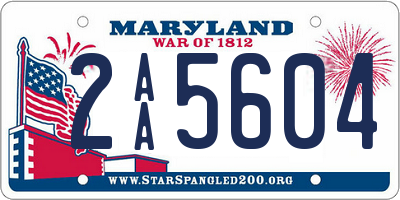 MD license plate 2AA5604