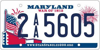 MD license plate 2AA5605