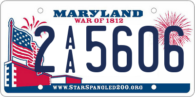 MD license plate 2AA5606