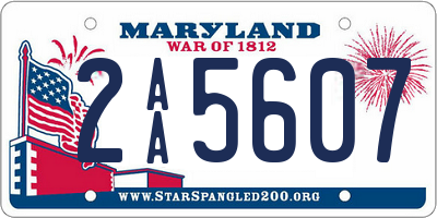 MD license plate 2AA5607