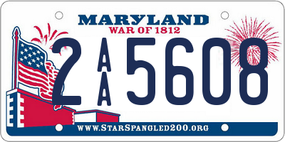 MD license plate 2AA5608