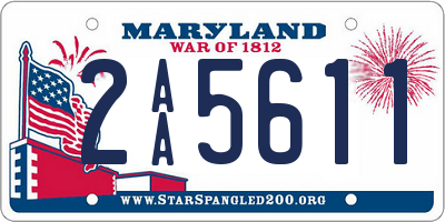 MD license plate 2AA5611