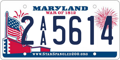 MD license plate 2AA5614