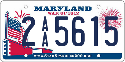 MD license plate 2AA5615