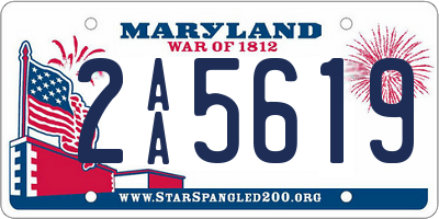 MD license plate 2AA5619