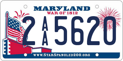 MD license plate 2AA5620