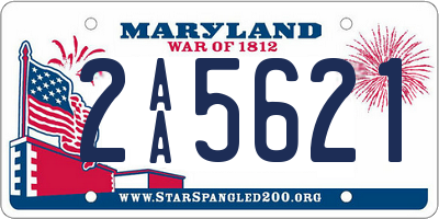 MD license plate 2AA5621