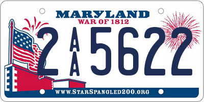 MD license plate 2AA5622