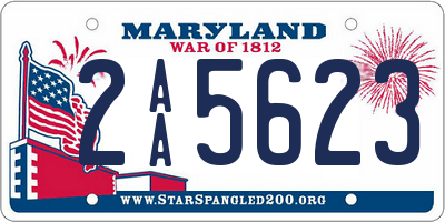 MD license plate 2AA5623