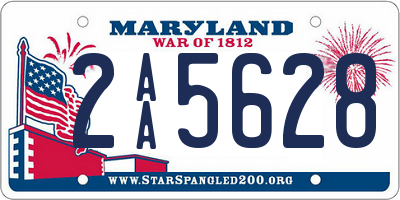 MD license plate 2AA5628