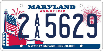 MD license plate 2AA5629