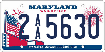 MD license plate 2AA5630