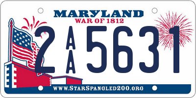 MD license plate 2AA5631