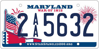 MD license plate 2AA5632