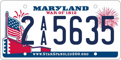 MD license plate 2AA5635