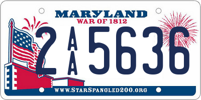 MD license plate 2AA5636