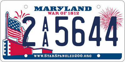 MD license plate 2AA5644