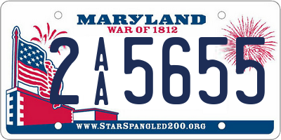 MD license plate 2AA5655