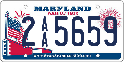 MD license plate 2AA5659