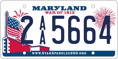 MD license plate 2AA5664