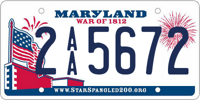 MD license plate 2AA5672