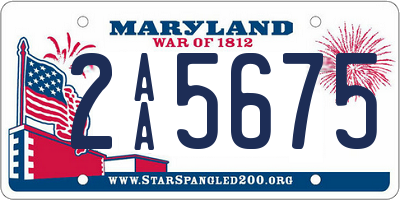 MD license plate 2AA5675