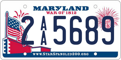 MD license plate 2AA5689