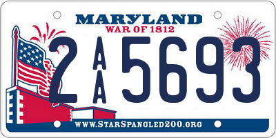 MD license plate 2AA5693