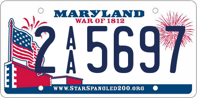 MD license plate 2AA5697