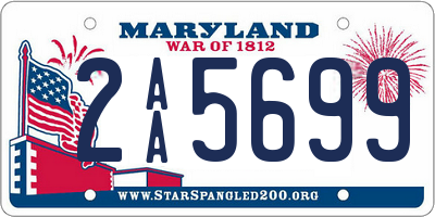 MD license plate 2AA5699