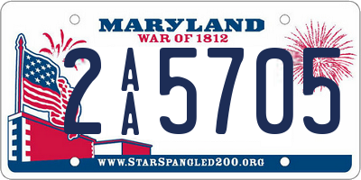 MD license plate 2AA5705