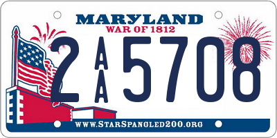 MD license plate 2AA5708