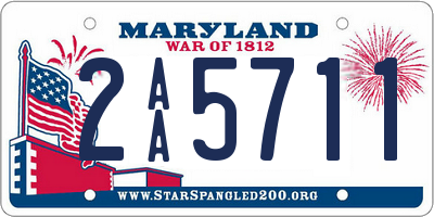 MD license plate 2AA5711