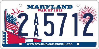 MD license plate 2AA5712