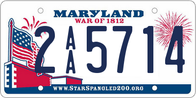 MD license plate 2AA5714