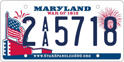 MD license plate 2AA5718